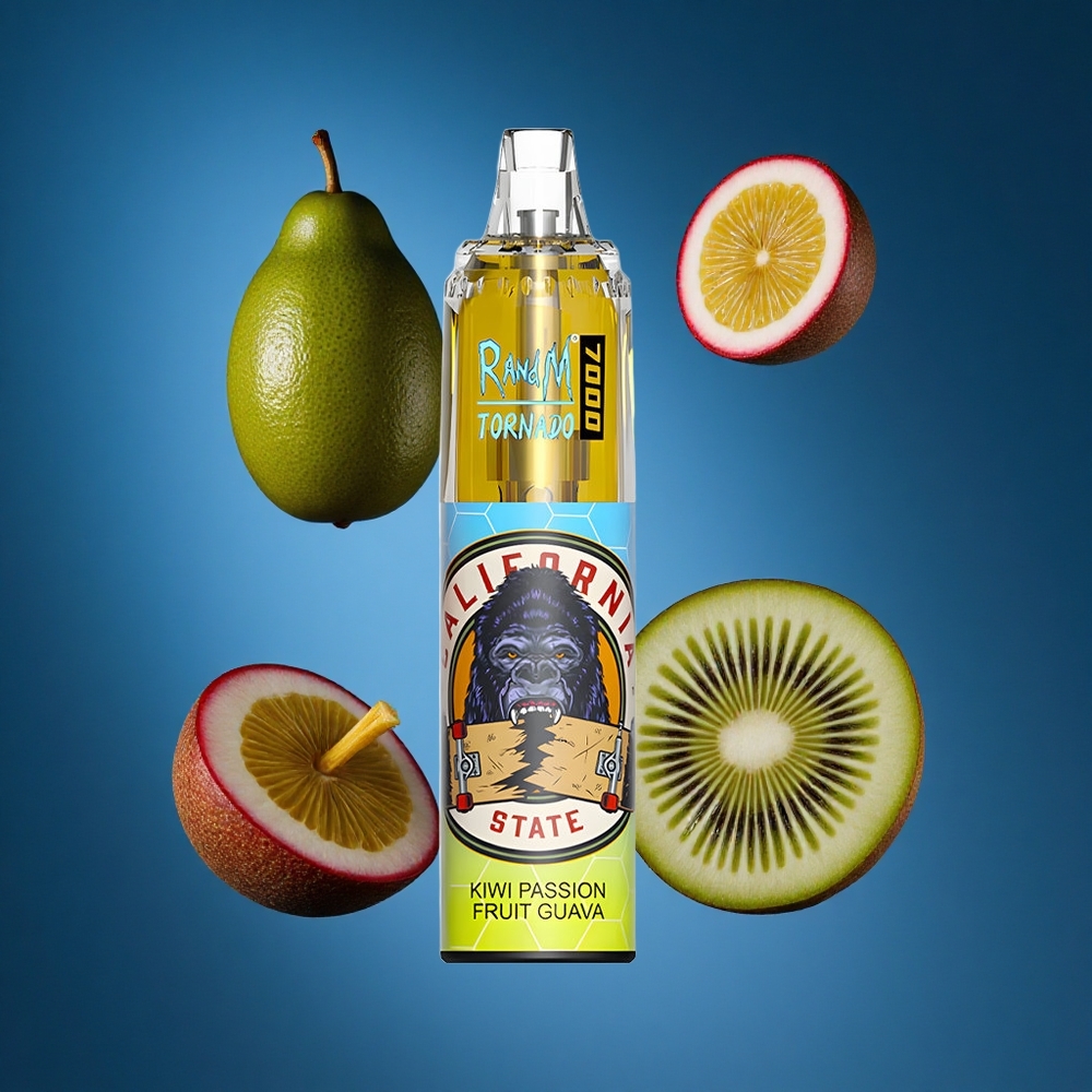RandM Fumot Tornado 7000 Puffs Kombinacija Kivi Pasijonka Guava Zračno Nastavljivost Slovenija vapes