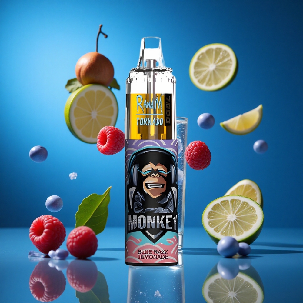 RandM Fumot Tornado 7000 Puffs Modra Malina Limonada 14 ML E-tekočina Slovenija vapes
