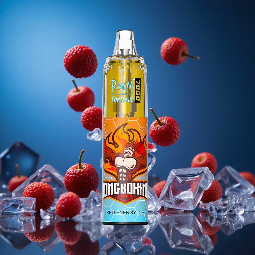 RandM Fumot Tornado 7000 Puffs Okus Rdeče Energije z Ledom 14 ML E-tekočina Slovenija vapes