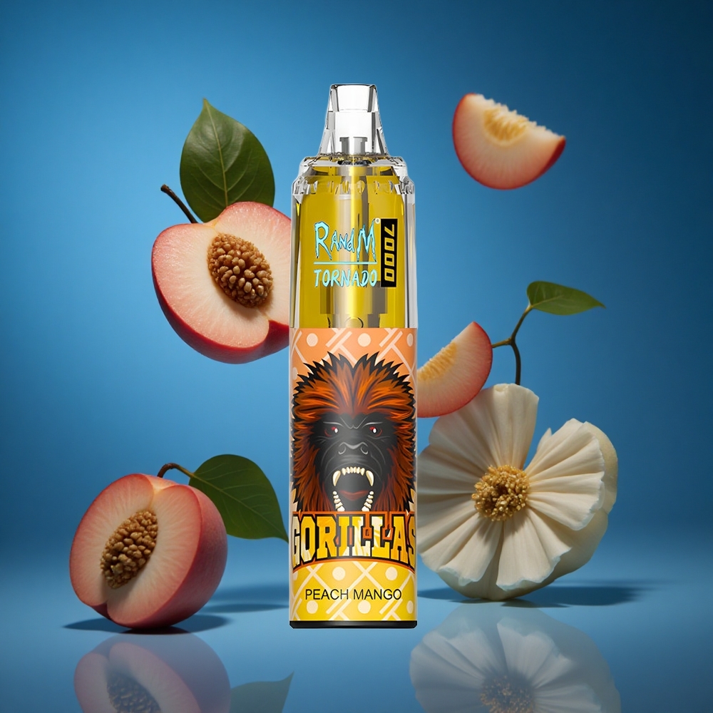 RandM Fumot Tornado 7000 Puffs Peach Mango (Breskova Manga) 14 ML E-tekočina Slovenija vapes