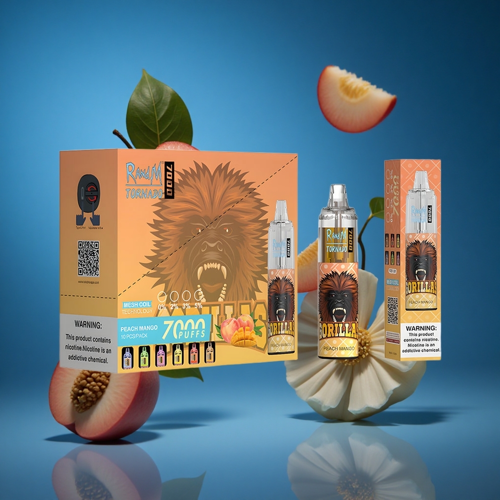 RandM Fumot Tornado 7000 Puffs Peach Mango (Breskova Manga) 14 ML E-tekočina Slovenija vapes