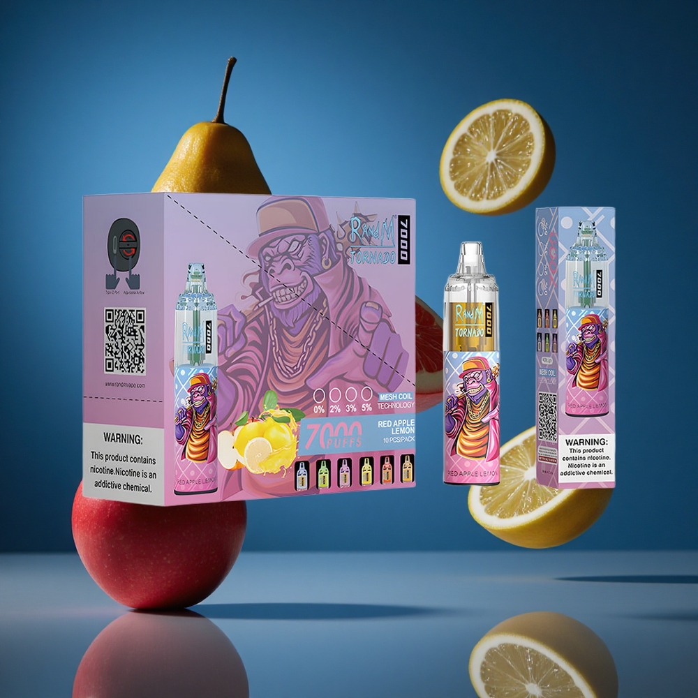 RandM Fumot Tornado 7000 Puffs Rdeče Jabolko Limona 14 ML E-tekočina Slovenija vapes
