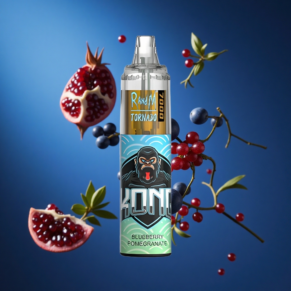 RandM Fumot Tornado 7000 Puffs Za enkratno uporabo Vape Borovnica Granatno Jabolko 14 ML E-tekočina Slovenija vapes