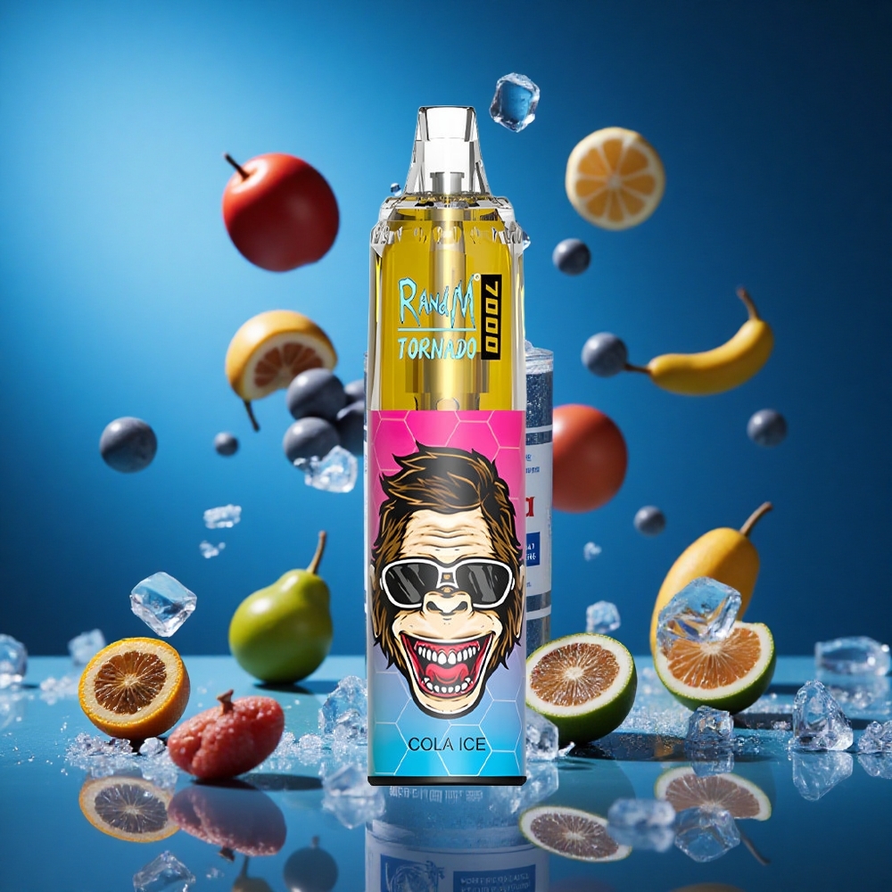 RandM Fumot Tornado 7000 Puffs Za enkratno uporabo Vape Cola Ledeni Slovenija vapes