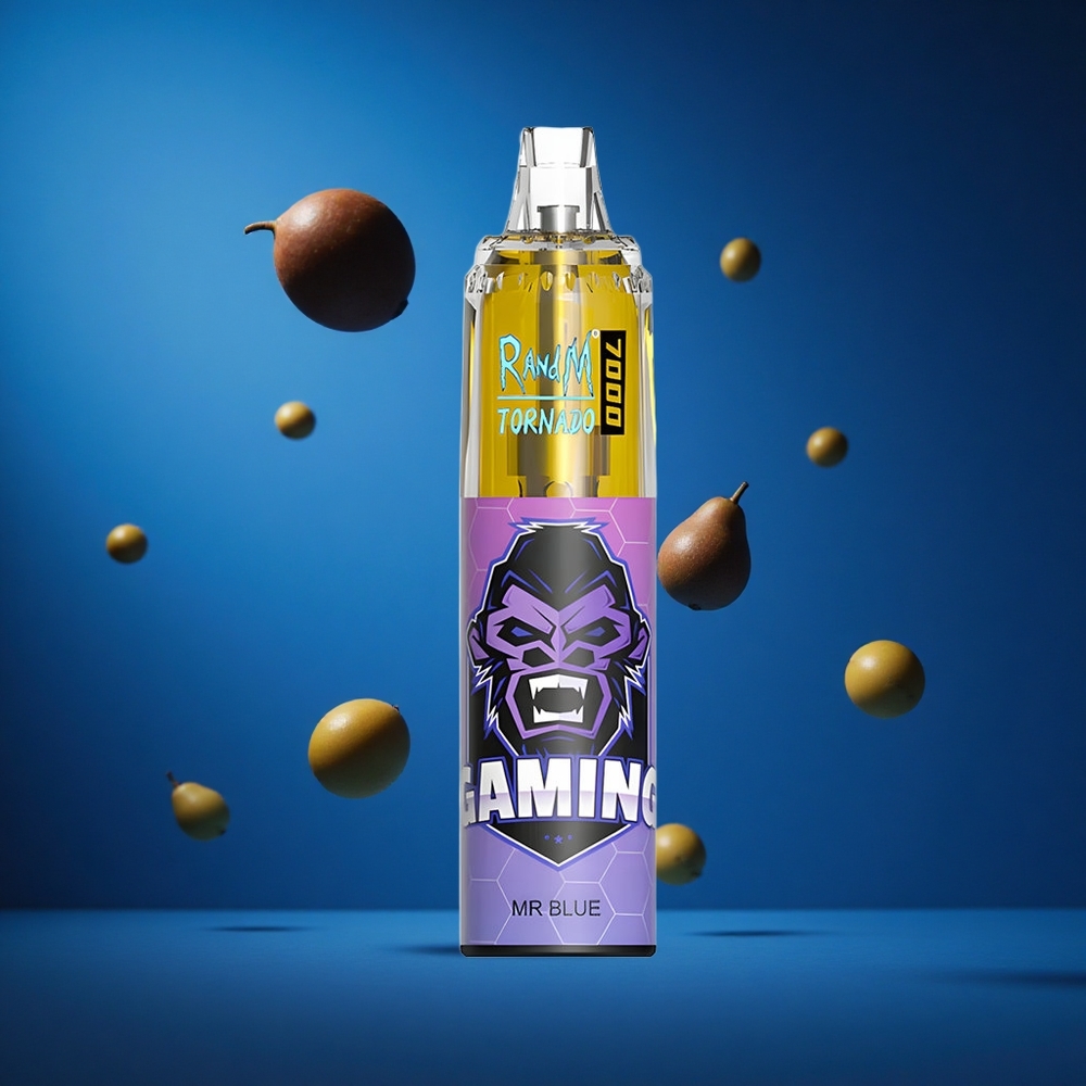 RandM Fumot Tornado 7000 Puffs Za enkratno uporabo Vape Dr. Modra 14 ML E-tekočina Slovenija vapes