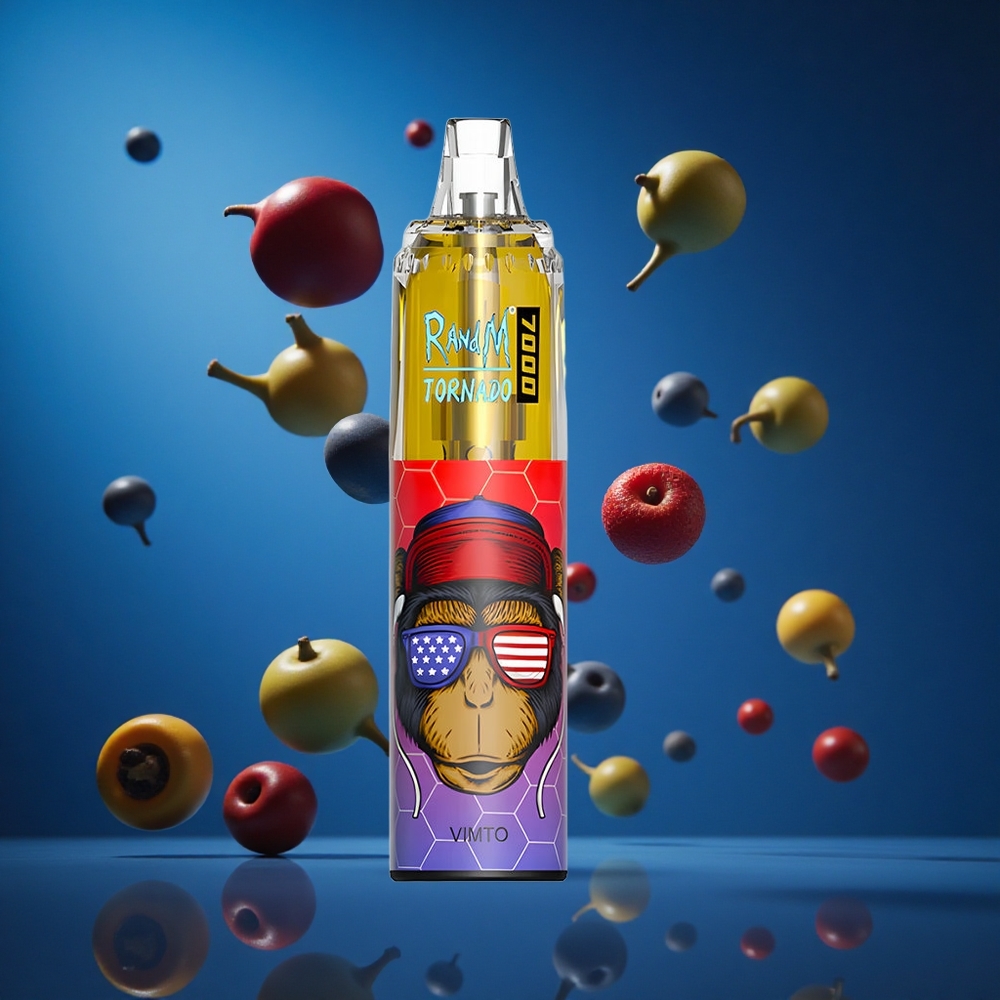 RandM Fumot Tornado 7000 Puffs Za enkratno uporabo Vape Vimto Okus 14 ML E-tekočina Slovenija vapes