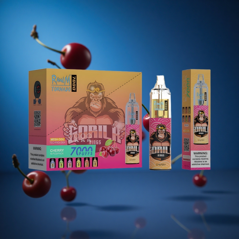 RandM Fumot Tornado 7000 Puffs Češnja 14 ML E-tekočina Air-Adjustable Slovenija vapes