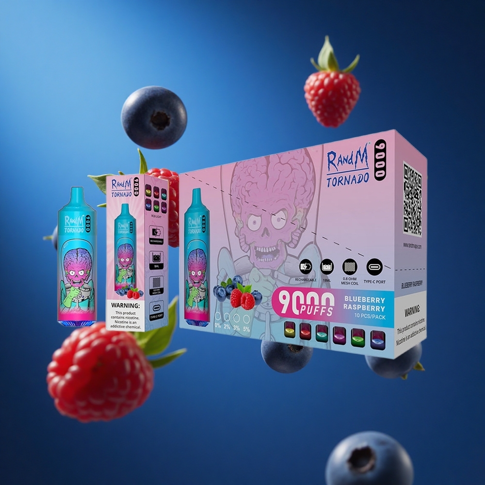 RandM Fumot Tornado 9000 Puffs Borovnica Malina 18 mL Slovenija vapes