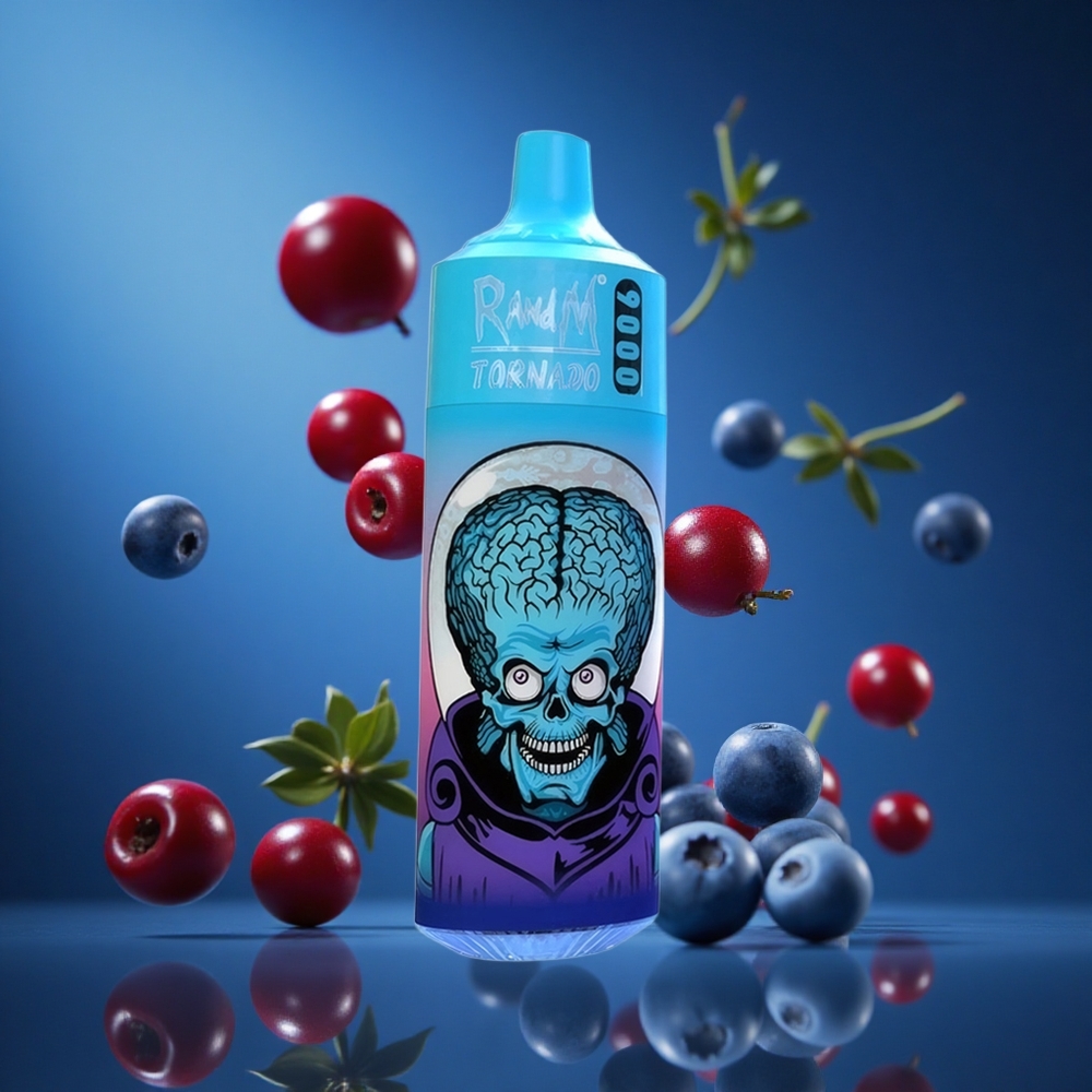 RandM Fumot Tornado 9000 Puffs Borovnica Češnja Brusnica Mesh Coil Slovenija vapes
