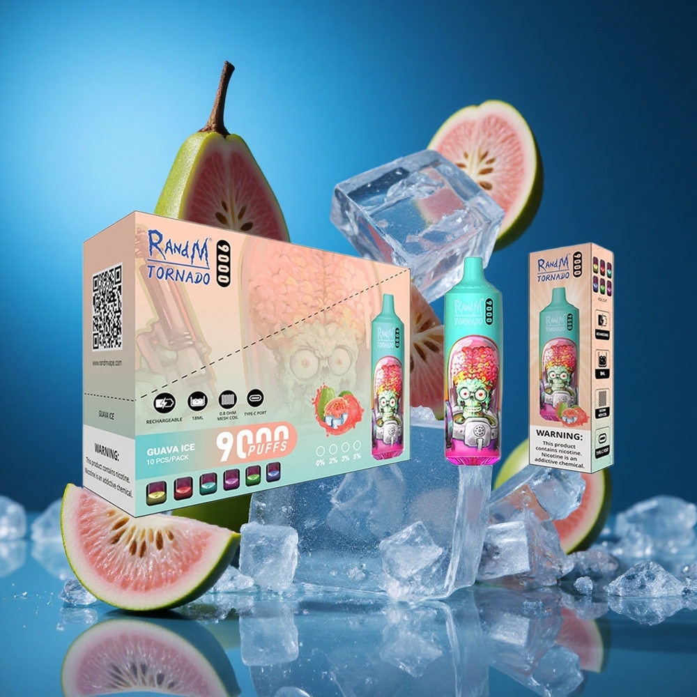 RandM Fumot Tornado 9000 Puffs Guava Ledena Kombinacija 18 mL Slovenija vapes
