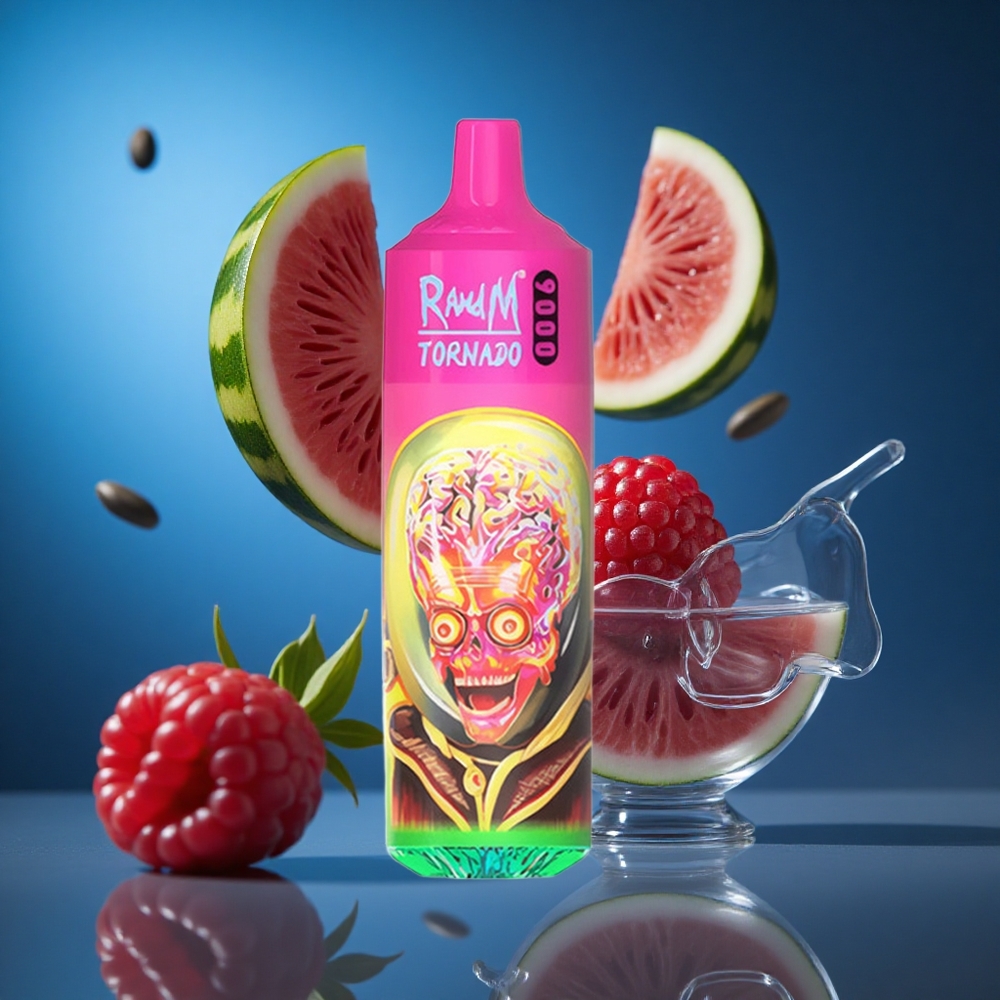 RandM Fumot Tornado 9000 Puffs Malina Lubenica Mesh Coil Slovenija vapes