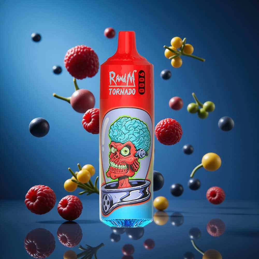 RandM Fumot Tornado 9000 Puffs Za enkratno uporabo Vape Mešane Jagode 18 mL Slovenija vapes