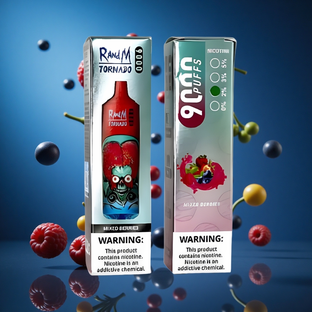 RandM Fumot Tornado 9000 Puffs Za enkratno uporabo Vape Mešane Jagode 18 mL Slovenija vapes
