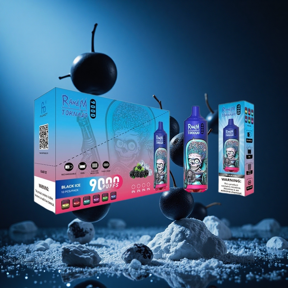 RandM Fumot Tornado 9000 Puffs Črni Led Slovenija vapes