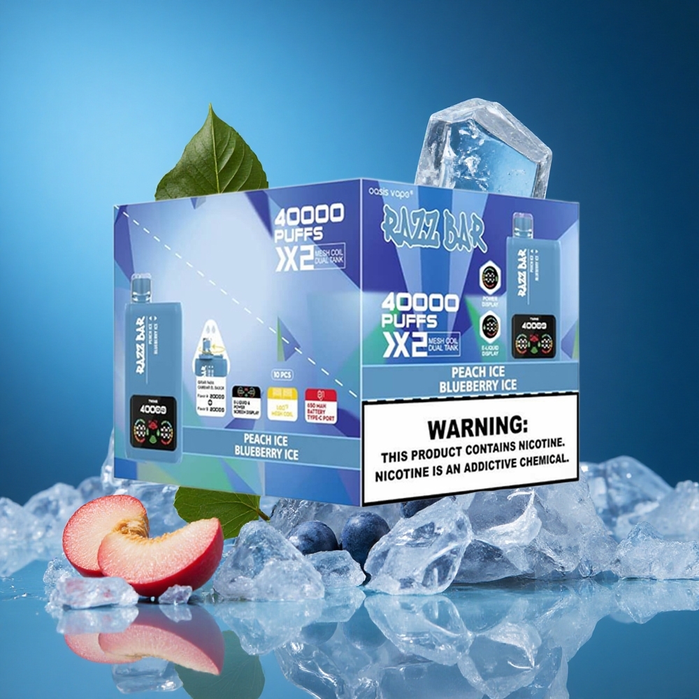 Razz Bar 40000 Puffs Za enkratno uporabo Vape Breskev Led_ Borovnica Led Slovenija vapes