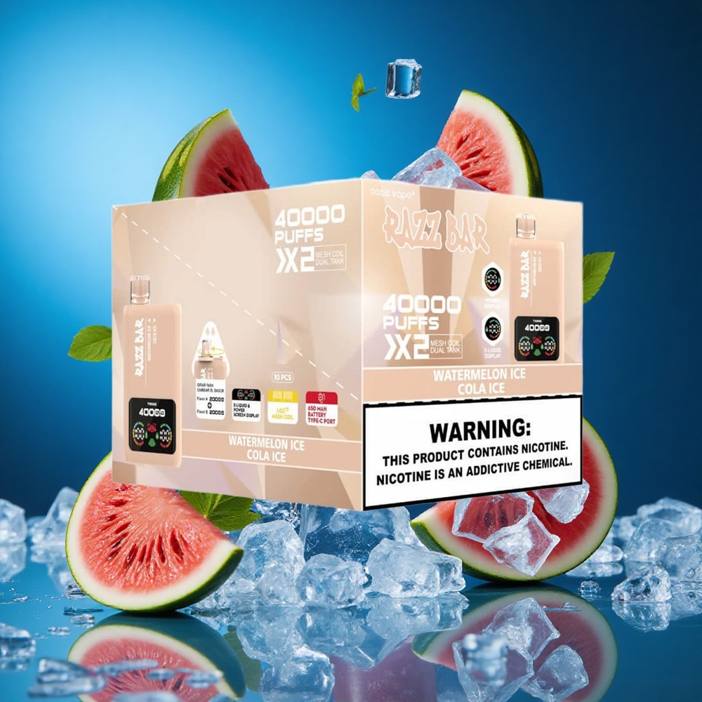 Razz Bar 40000 Puffs Za enkratno uporabo Vape Lubenica Led_Kola Led Slovenija vapes