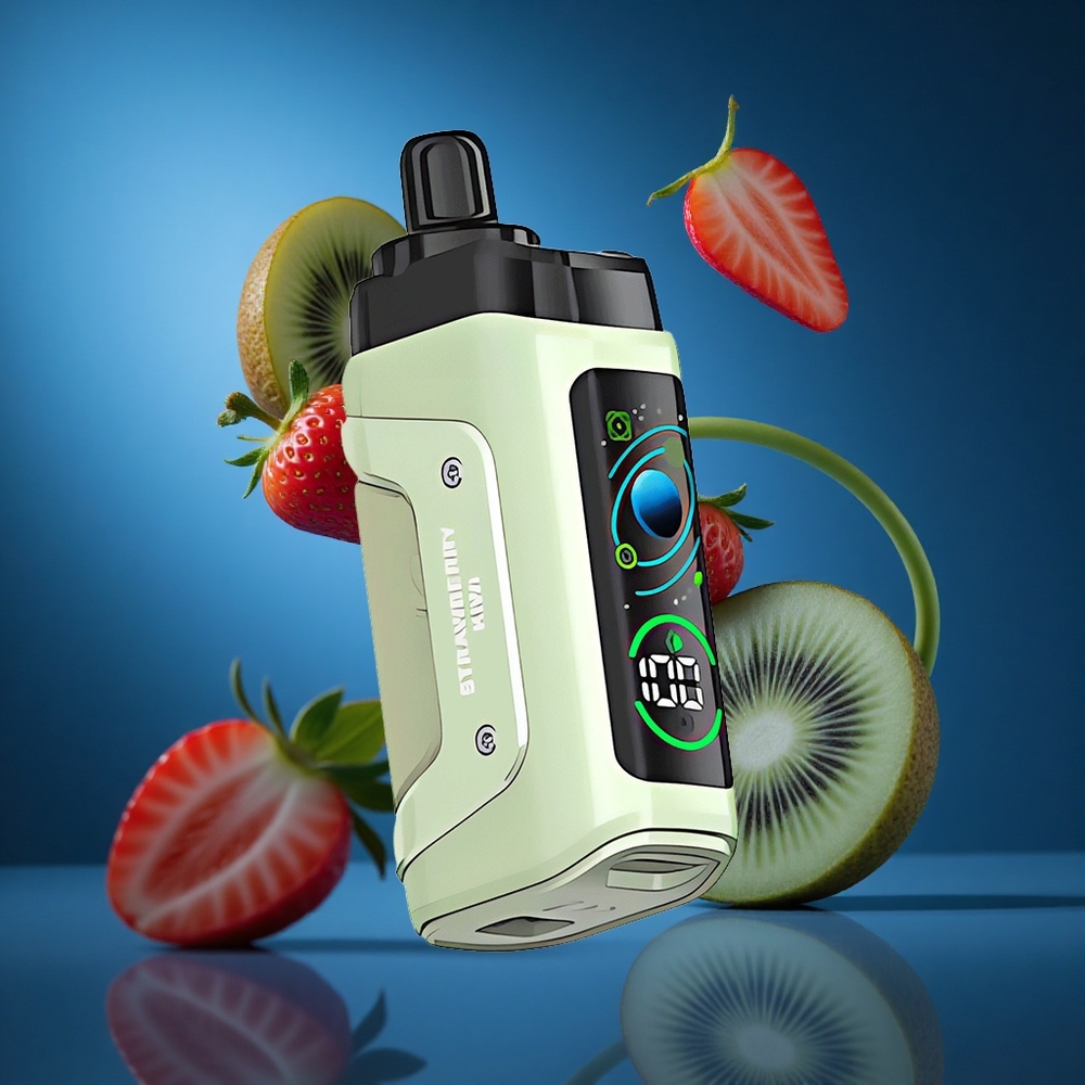 Razz Bar 45000 Puffs Za enkratno uporabo Vape Jagoda Kivi & Malina Nastavljiv Pretok Zraka Slovenija vapes
