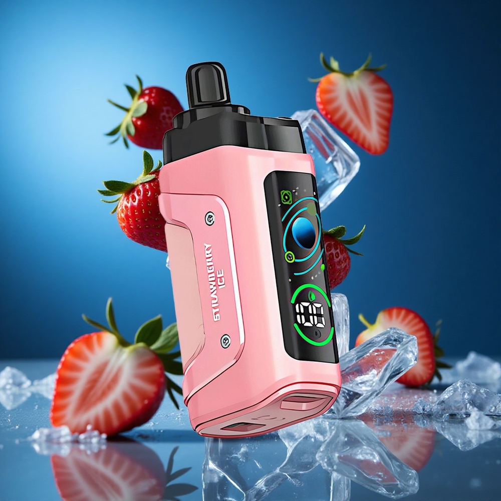 Razz Bar 45000 Puffs Za enkratno uporabo Vape Jagoda-Led Nastavljiv Pretok Zraka Slovenija vapes