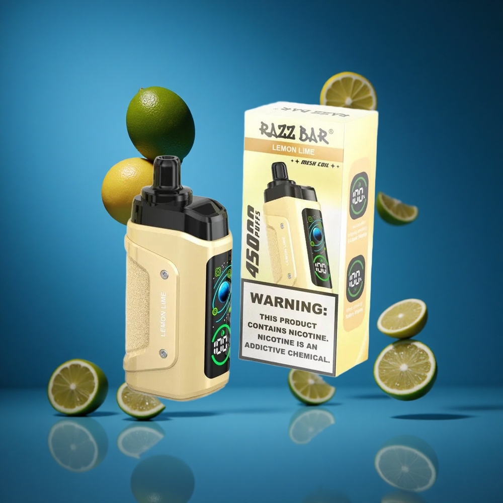 Razz Bar 45000 Puffs Za enkratno uporabo Vape Limona-Limeta in Malina z nastavljivim pretokom zraka Slovenija vapes