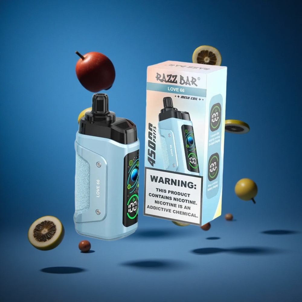 Razz Bar 45000 Puffs Za enkratno uporabo Vape Ljubezen 66 Prilagodljiv Pretok Zraka Slovenija vapes