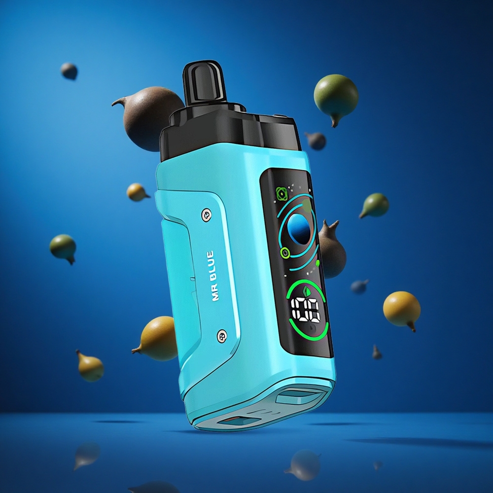Razz Bar 45000 Puffs Za enkratno uporabo Vape Mr Blue (Modra) Adjustable Airflow Slovenija vapes