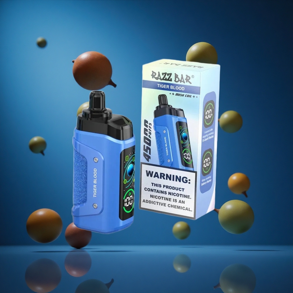 Razz Bar 45000 Puffs Za enkratno uporabo Vape Tigerjeva Kri Nastavljiv Pretok Zraka Slovenija vapes