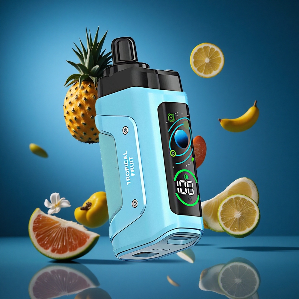 Razz Bar 45000 Puffs Za enkratno uporabo Vape Tropsko Sadje in Malina Adjustable Airflow Type-C Slovenija vapes