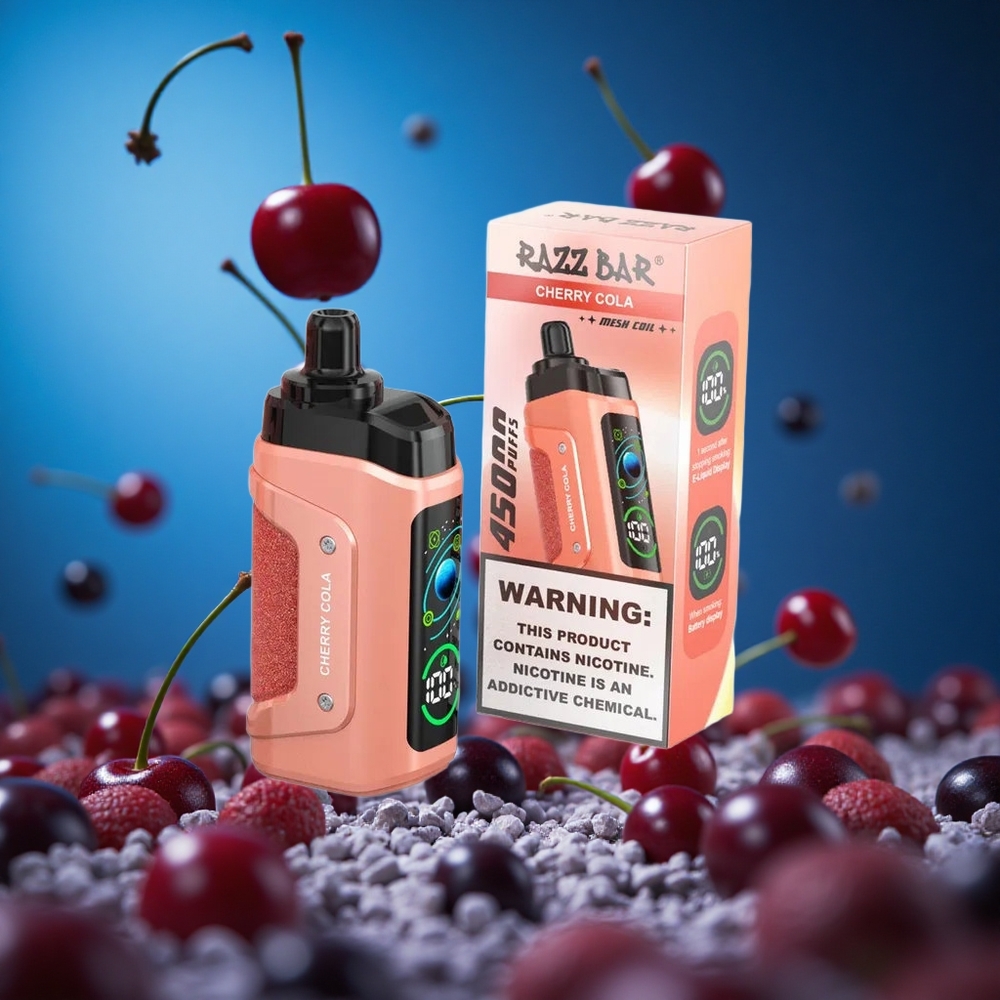 Razz Bar 45000 Puffs Za enkratno uporabo Vape Češnjeva Kola & Malina Slovenija vapes