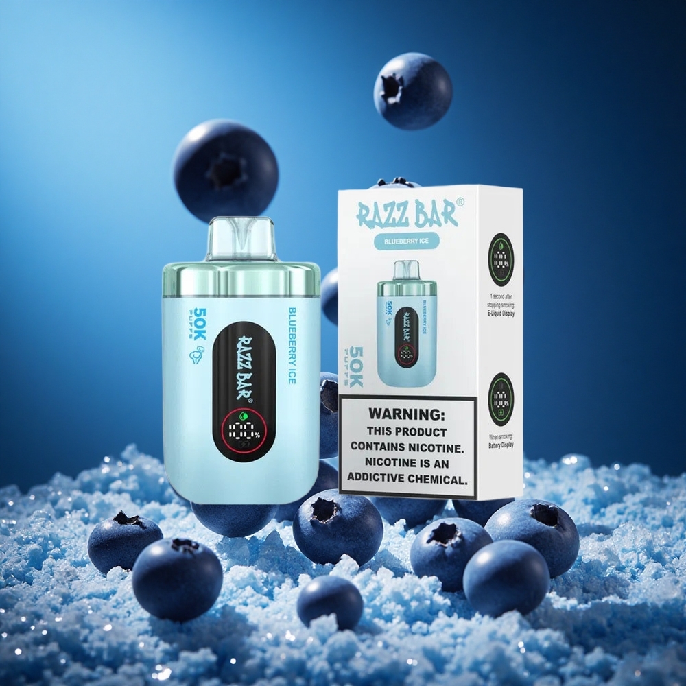 Razz Bar 50K Puffs Za enkratno uporabo Vape Borovnica Led Slovenija vapes