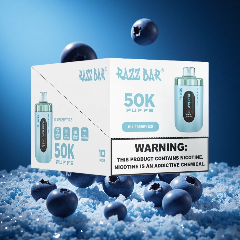 Razz Bar 50K Puffs Za enkratno uporabo Vape Borovnica Led Slovenija vapes