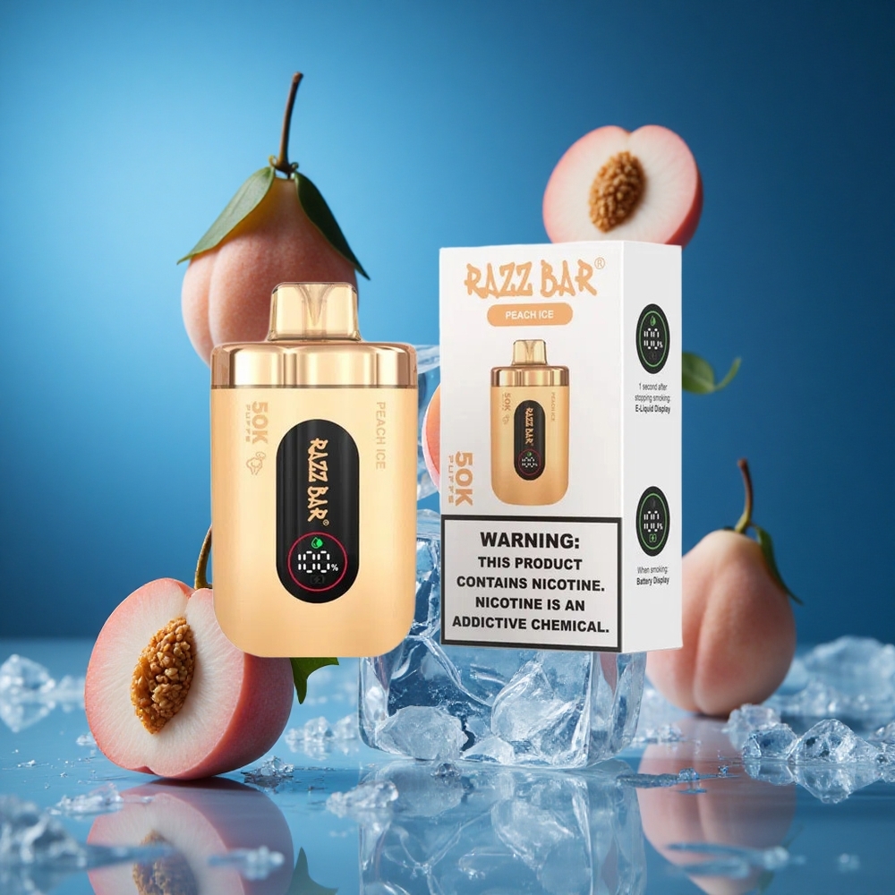 Razz Bar 50K Puffs Za enkratno uporabo Vape Breskva Led Slovenija vapes
