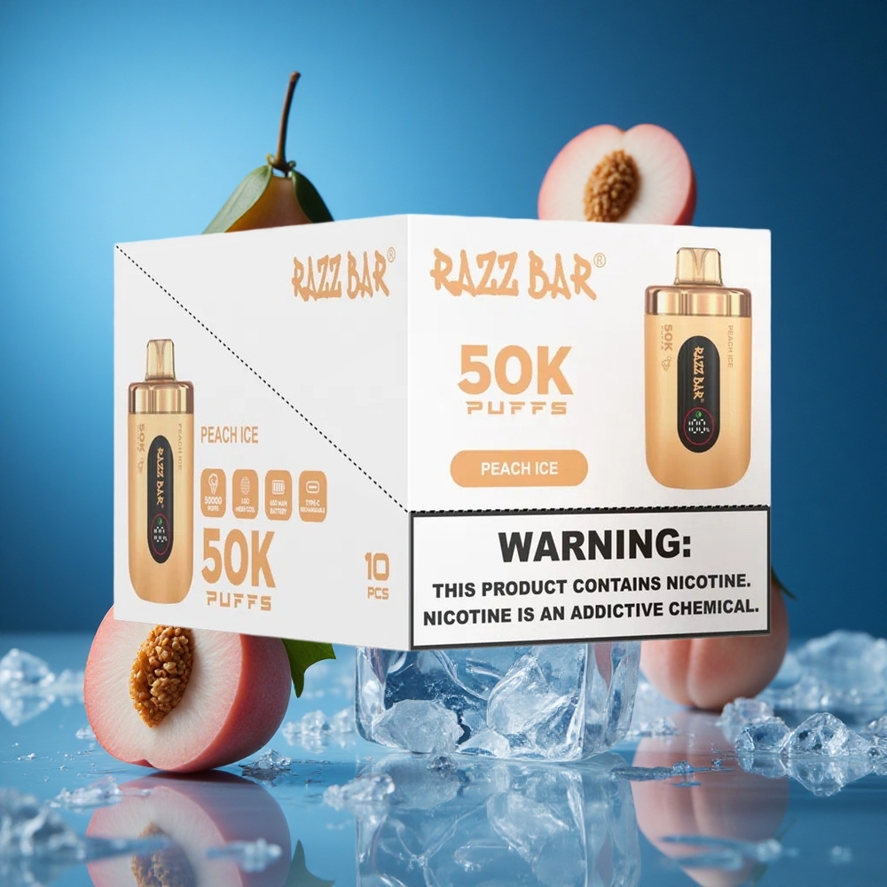 Razz Bar 50K Puffs Za enkratno uporabo Vape Breskva Led Slovenija vapes