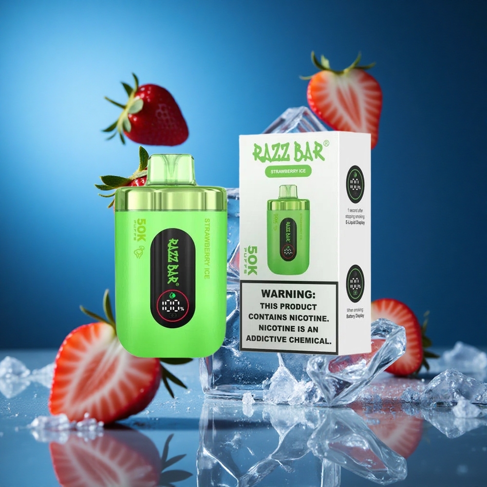 Razz Bar 50K Puffs Za enkratno uporabo Vape Jagoda Led Slovenija vapes