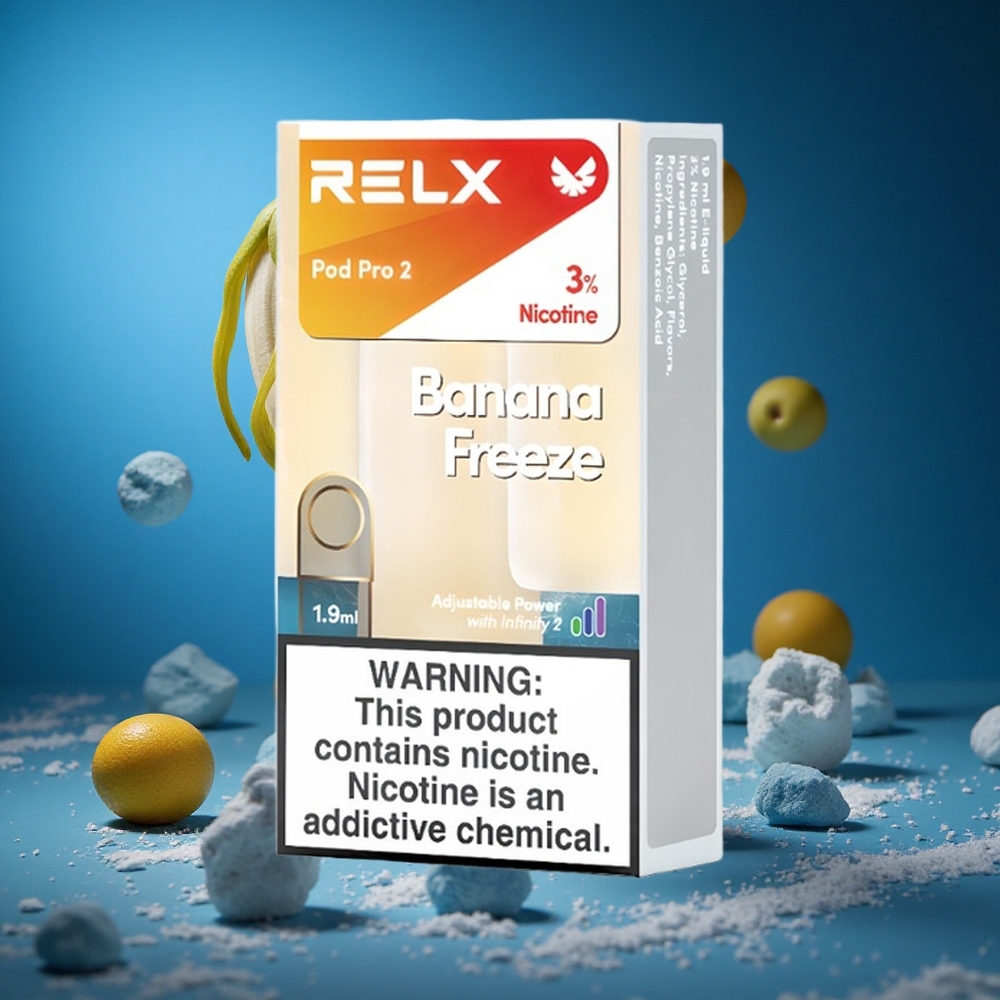 RELX Pod Pro 2 600 Puffs Banana Zmrzlina Slovenija vapes