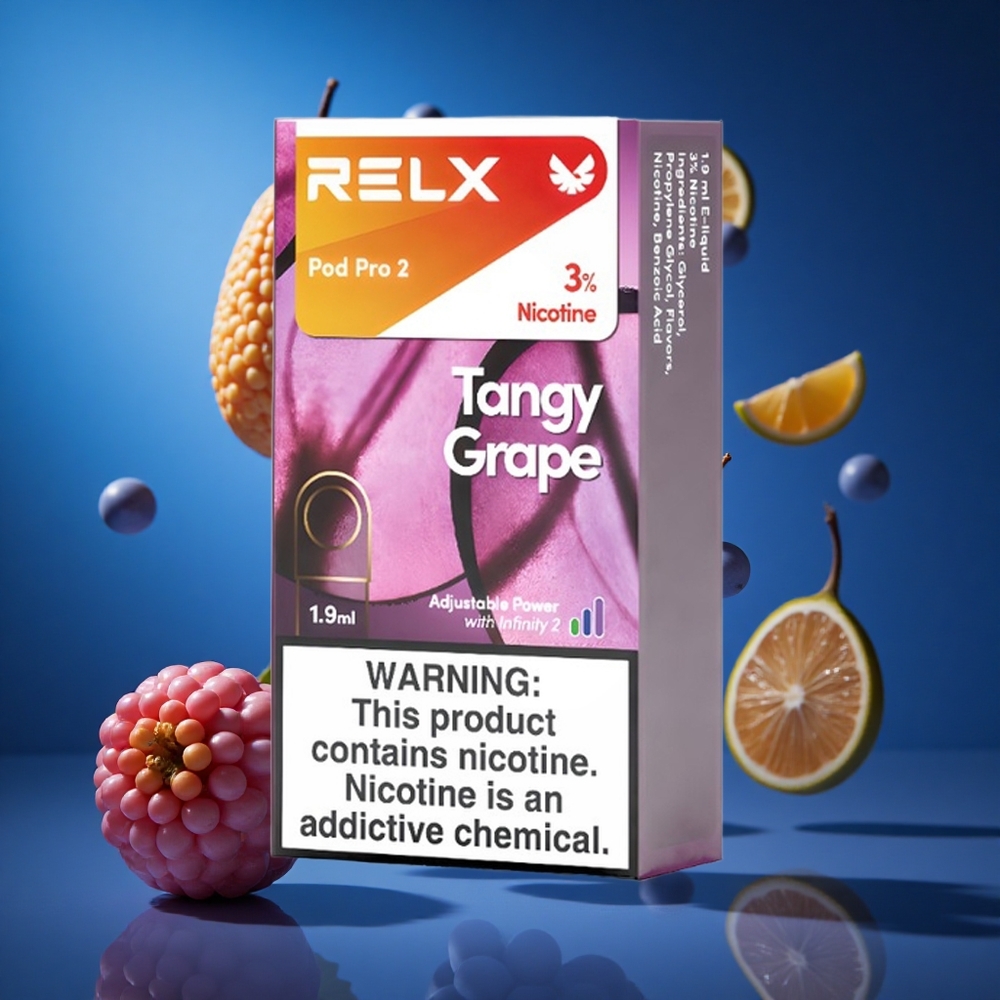 RELX Pod Pro 2 600 Puffs Kislo Grozdje Slovenija vapes Vsebnost nikotina: 3% Zmogljivost: 1,9 ml
