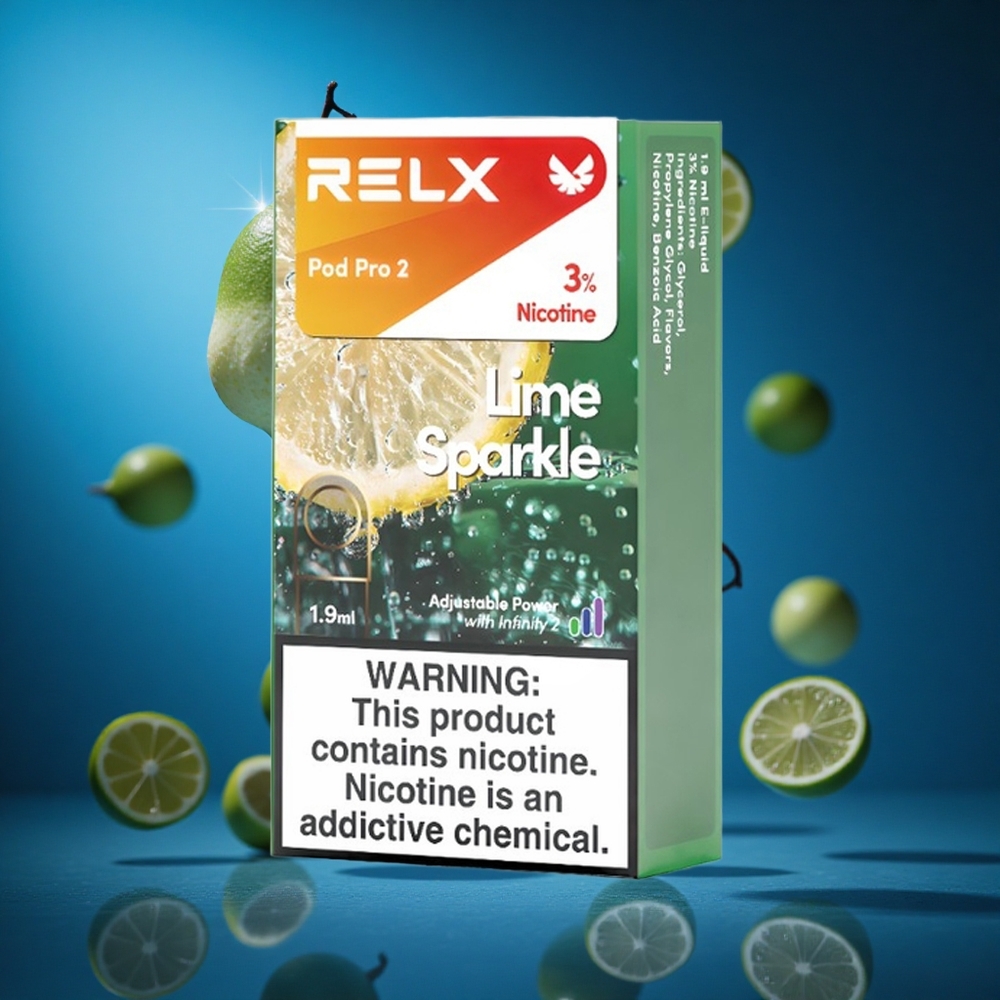 RELX Pod Pro 2 600 Puffs Limeta Iskra Slovenija vapes (Nikotina: 3%, Zmogljivost: 1.9ml)