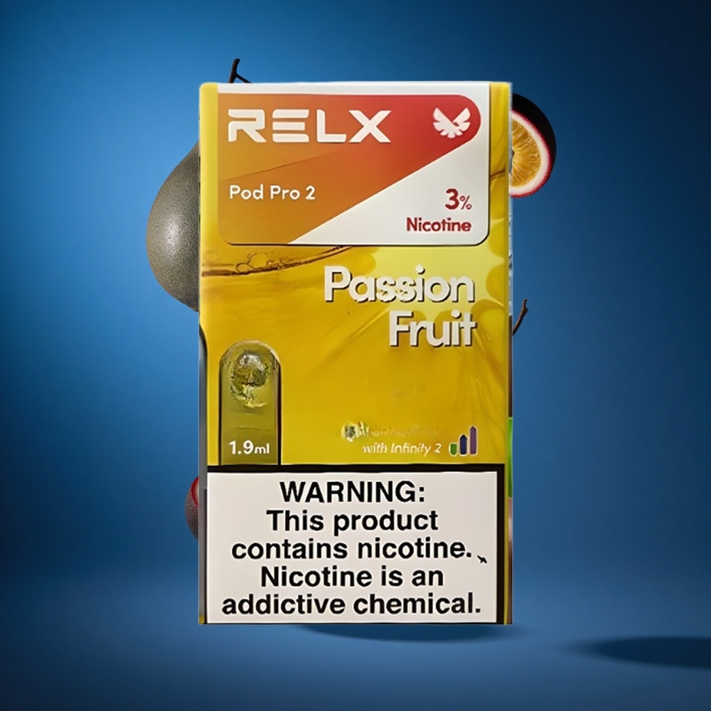 RELX Pod Pro 2 600 Puffs Pasijonovo sadje Slovenija vapes (Nikotina: 3%, Zmogljivost: 1,9 ml)
