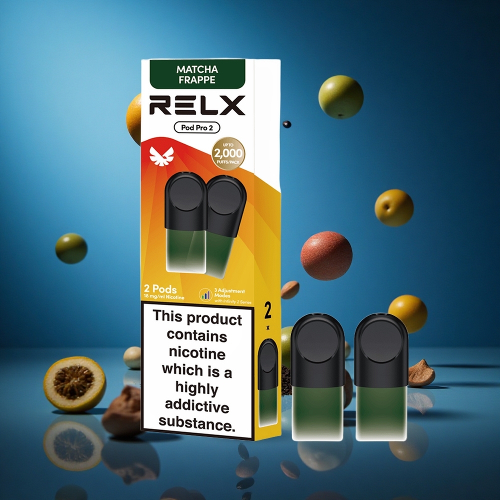 RELX Pod Pro 2 600 Puffs Čaj-Matcha Frappe Čaj Slovenija vapes