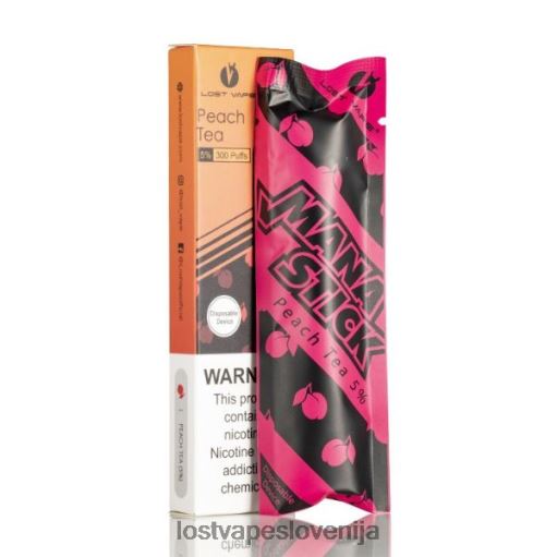 Lost Vape Disposable 4XFR6525 | Lost Vape Mana palica za enkratno uporabo | 300 vpihov | 1,2 ml breskov čaj 5%