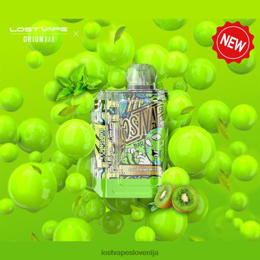Lost Vape Price 4XFR689 | Lost Vape Orion ploščica za enkratno uporabo | 7500 vdihov | 18 ml | 50 mg zlata kovnica kivija