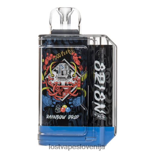 Lost Vape Review Slovenija 4XFR654 | Lost Vape Orion ploščica za enkratno uporabo | 7500 vdihov | 18 ml | 50 mg mavrična kapljica