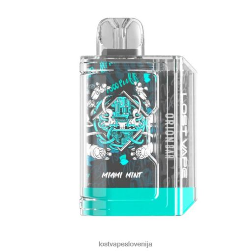 Lost Vape Review Slovenija 4XFR684 | Lost Vape Orion ploščica za enkratno uporabo | 7500 vdihov | 18 ml | 50 mg miami mint